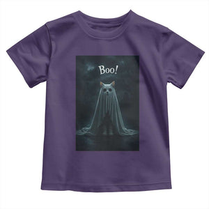 Cat Halloween Toddler T Shirt Spooky Season Ghost Kitten Haunted Mansion TS10 Purple Print Your Wear