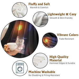 Wizard Cat Throw Blanket Weird Funny Retro Halloween Orange Cat Meme TS10 Print Your Wear