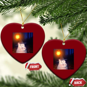 Wizard Cat Ceramic Ornament Weird Funny Retro Halloween Orange Cat Meme TS10 Print Your Wear