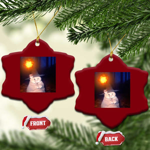 Wizard Cat Ceramic Ornament Weird Funny Retro Halloween Orange Cat Meme TS10 Print Your Wear