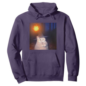 Wizard Cat Hoodie Weird Funny Retro Halloween Orange Cat Meme TS10 Purple Print Your Wear