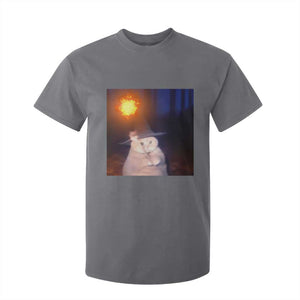 Wizard Cat T Shirt For Kid Weird Funny Retro Halloween Orange Cat Meme TS10 Charcoal Print Your Wear