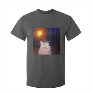 Wizard Cat T Shirt For Kid Weird Funny Retro Halloween Orange Cat Meme TS10 Dark Heather Print Your Wear