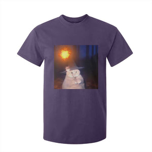 Wizard Cat T Shirt For Kid Weird Funny Retro Halloween Orange Cat Meme TS10 Purple Print Your Wear