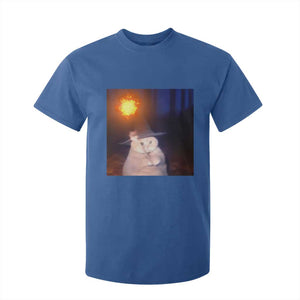 Wizard Cat T Shirt For Kid Weird Funny Retro Halloween Orange Cat Meme TS10 Royal Blue Print Your Wear