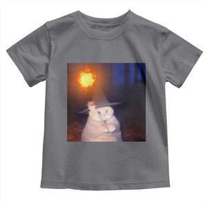 Wizard Cat Toddler T Shirt Weird Funny Retro Halloween Orange Cat Meme TS10 Charcoal Print Your Wear