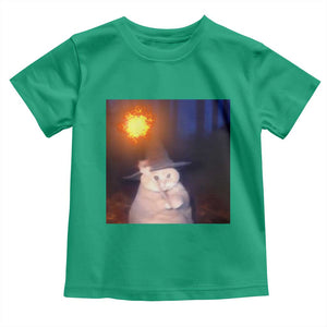 Wizard Cat Toddler T Shirt Weird Funny Retro Halloween Orange Cat Meme TS10 Irish Green Print Your Wear