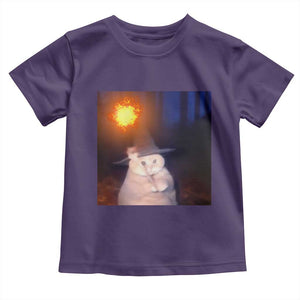 Wizard Cat Toddler T Shirt Weird Funny Retro Halloween Orange Cat Meme TS10 Purple Print Your Wear