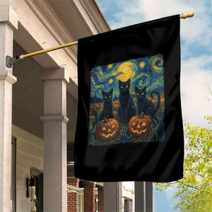 Cat Starry Night Garden Flag Funny Cat Lover Gifts Halloween Van Gogh TS10 Print Your Wear