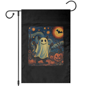 Funny Halloween Ghost Cat Garden Flag Starry Night Van Gogh Cat Lover Gifts TS10 Black Print Your Wear
