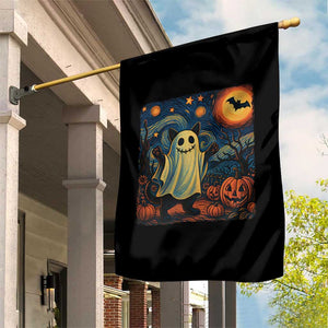 Funny Halloween Ghost Cat Garden Flag Starry Night Van Gogh Cat Lover Gifts TS10 Print Your Wear