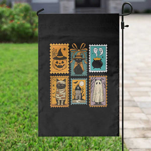 Black Cat Pumpkin Garden Flag Retro Halloween Ghots Cat Stamp TS10 Print Your Wear
