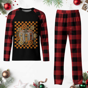 Book Pumpkin Plaid Pajama Set Fall Halloween Book Lover Bookish Gift TS10 Buffalo Plaid Print Your Wear