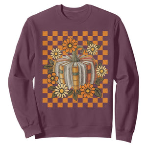 Book Pumpkin Sweatshirt Fall Halloween Book Lover Bookish Gift TS10 Maroon Print Your Wear