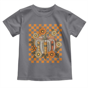 Book Pumpkin Toddler T Shirt Fall Halloween Book Lover Bookish Gift TS10 Charcoal Print Your Wear