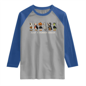 Halloween Funny Goose Raglan Shirt Spooky Season 90s Horror Movie TS10 Sport Gray Royal Print Your Wear