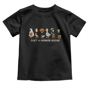 Halloween Funny Goose Toddler T Shirt Spooky Season 90s Horror Movie TS10 Black Print Your Wear