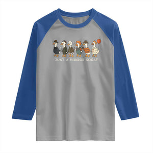 Halloween Funny Goose Costume Raglan Shirt Funny Spooky Season Horror Movie TS10 Sport Gray Royal Print Your Wear
