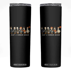 Halloween Funny Goose Costume Skinny Tumbler Funny Spooky Season Horror Movie TS10 Black Print Your Wear