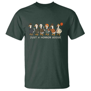 Halloween Funny Goose Costume T Shirt Funny Spooky Season Horror Movie TS10 Dark Forest Green Print Your Wear