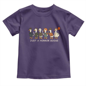 Halloween Funny Goose Costume Toddler T Shirt Funny Spooky Season Horror Movie TS10 Purple Print Your Wear