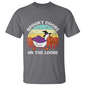 Witchy Silly Goose T Shirt Retro Girly Halloween Spooky Goose Lover TS10 Charcoal Print Your Wear