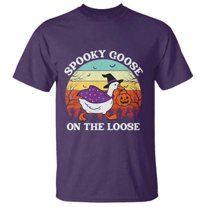 Witchy Silly Goose T Shirt Retro Girly Halloween Spooky Goose Lover TS10 Purple Print Your Wear