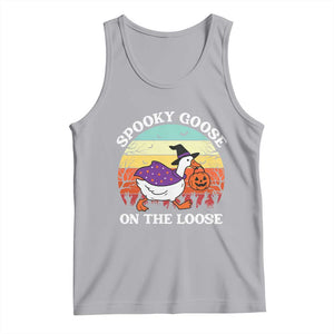 Witchy Silly Goose Tank Top Retro Girly Halloween Spooky Goose Lover TS10 Athletic Heather Print Your Wear
