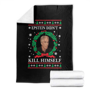 Funny Ugly Christmas Throw Blanket Epstein Didnt Kill Himself TS10 Black Print Your Wear