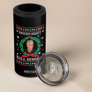 Funny Ugly Christmas 4 in 1 Can Cooler Tumbler Epstein Didnt Kill Himself TS10 Print Your Wear
