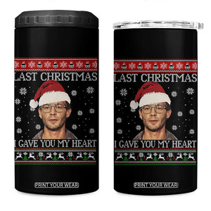 Christmas Jeffrey Dahmer 4 in 1 Can Cooler Tumbler True Crime I Gave You My Heart Christmas TS10 One Size: 16 oz Black Print Your Wear
