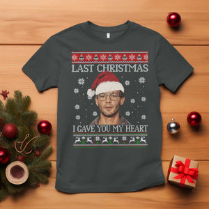Christmas Jeffrey Dahmer T Shirt True Crime I Gave You My Heart Christmas TS10 Dark Heather Print Your Wear