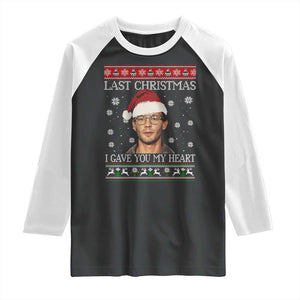 Christmas Jeffrey Dahmer Raglan Shirt True Crime I Gave You My Heart Christmas TS10 Black White Print Your Wear