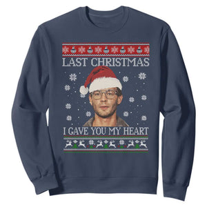 Christmas Jeffrey Dahmer Sweatshirt True Crime I Gave You My Heart Christmas TS10 Navy Print Your Wear
