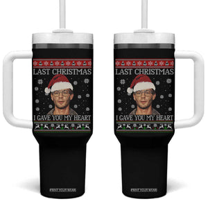 Christmas Jeffrey Dahmer Tumbler With Handle True Crime I Gave You My Heart Christmas TS10 One Size: 40 oz Black Print Your Wear