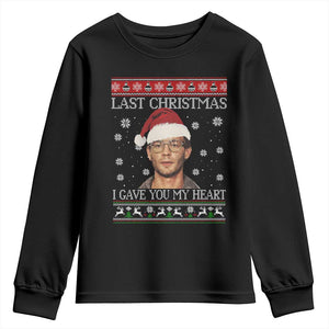Christmas Jeffrey Dahmer Youth Sweatshirt True Crime I Gave You My Heart Christmas TS10 Black Print Your Wear