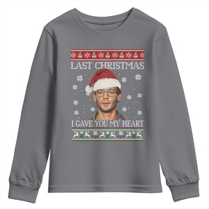 Christmas Jeffrey Dahmer Youth Sweatshirt True Crime I Gave You My Heart Christmas TS10 Charcoal Print Your Wear