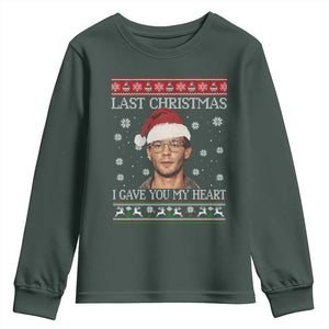 Christmas Jeffrey Dahmer Youth Sweatshirt True Crime I Gave You My Heart Christmas TS10 Dark Forest Green Print Your Wear