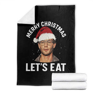 True Crime Ugly Christmas Throw Blanket Funny Jeffrey Dahmer Merry Xmas Lets Eat TS10 Black Print Your Wear