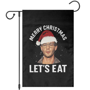True Crime Ugly Christmas Garden Flag Funny Jeffrey Dahmer Merry Xmas Lets Eat TS10 Black Print Your Wear