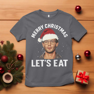 True Crime Ugly Christmas T Shirt Funny Jeffrey Dahmer Merry Xmas Lets Eat TS10 Charcoal Print Your Wear