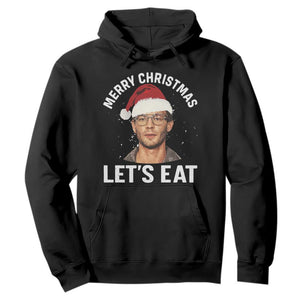 True Crime Ugly Christmas Hoodie Funny Jeffrey Dahmer Merry Xmas Lets Eat - Print Your Wear