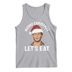 True Crime Ugly Christmas Tank Top Funny Jeffrey Dahmer Merry Xmas Lets Eat TS10 Athletic Heather Print Your Wear