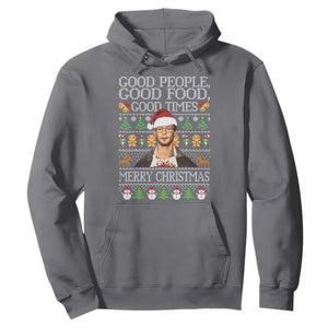 True Crime Ugly Christmas Hoodie Funny Jeffrey Dahmer Good Food Sick Humor - Print Your Wear