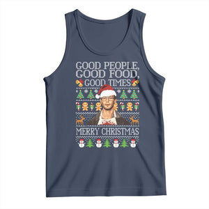 True Crime Ugly Christmas Tank Top Funny Jeffrey Dahmer Good Food Sick Humor TS10 Navy Print Your Wear