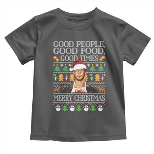 True Crime Ugly Christmas Toddler T Shirt Funny Jeffrey Dahmer Good Food Sick Humor TS10 Dark Heather Print Your Wear