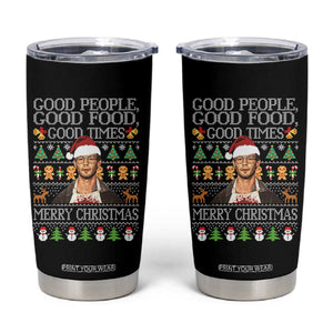 True Crime Ugly Christmas Tumbler Cup Funny Jeffrey Dahmer Good Food Sick Humor TS10 Black Print Your Wear