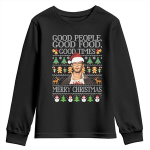 True Crime Ugly Christmas Youth Sweatshirt Funny Jeffrey Dahmer Good Food Sick Humor TS10 Black Print Your Wear