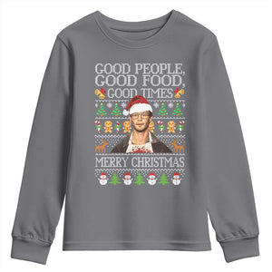 True Crime Ugly Christmas Youth Sweatshirt Funny Jeffrey Dahmer Good Food Sick Humor TS10 Charcoal Print Your Wear