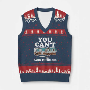 Xmas Movie V-Neck Knit Sweater Vest The Cousins RV Xmas Vacation Viral Internet Meme TS10 Navy Red Print Your Wear